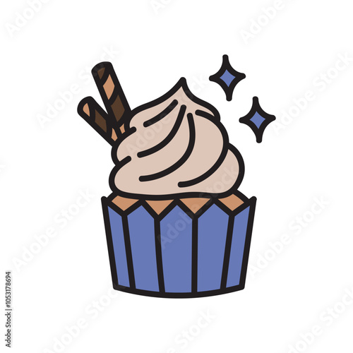 Cupcake Doodle Illustration - 01