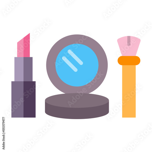 Makeup Flat Icon Design