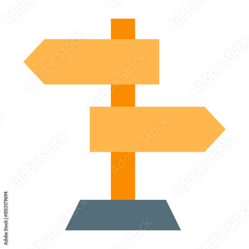 Direction Flat Icon Design