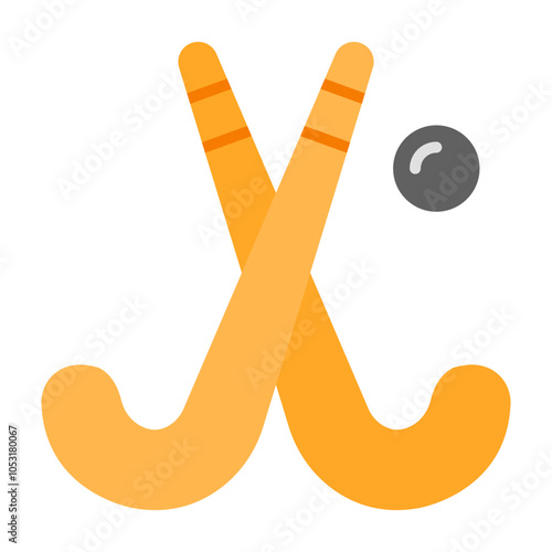 Hockey Flat Icon Design