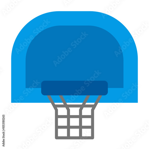 Basketball Hoop Flat Icon Design