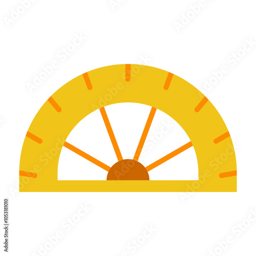 Protractor Flat Icon Design