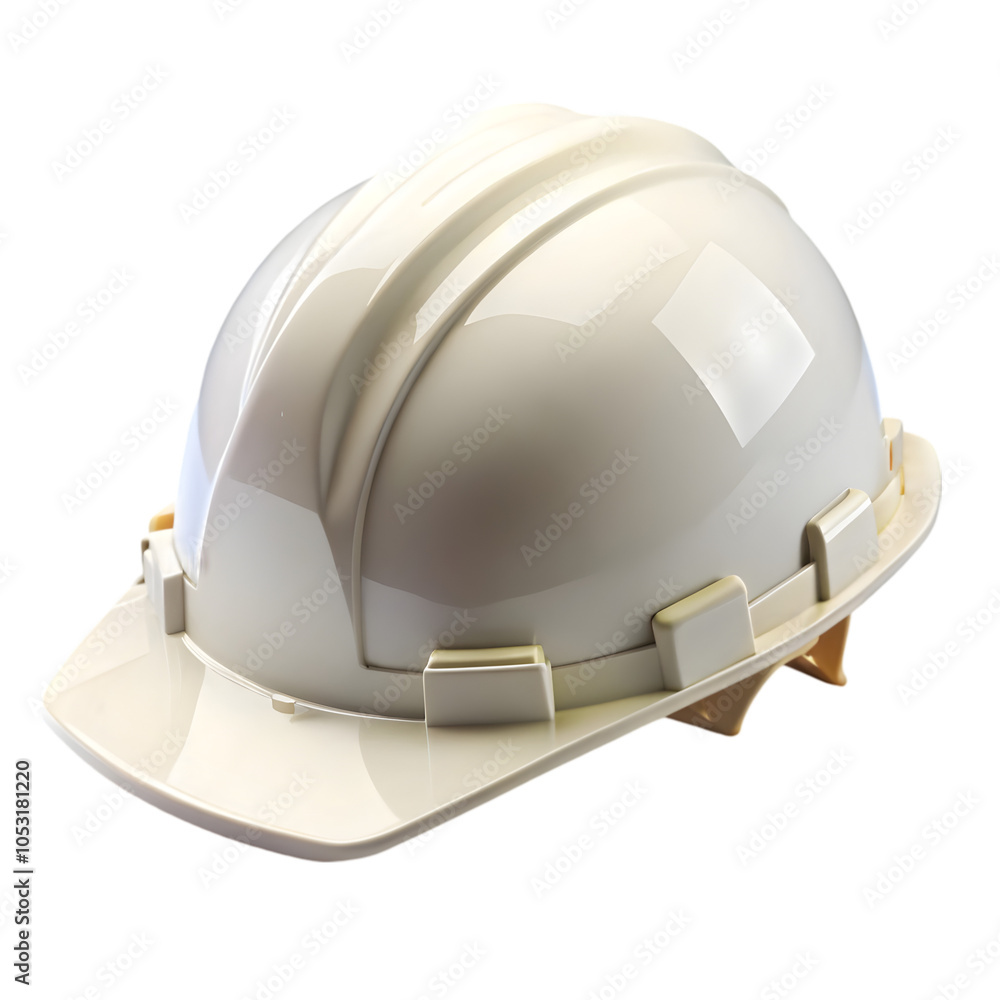Fototapeta premium white safety helmet isolated on transparent background