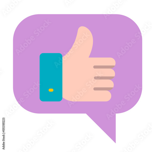 Positive Review Flat Icon Design