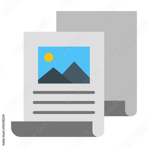 Duplicate Flat Icon Design