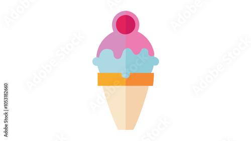 Vector illustration of a delicious ice cream