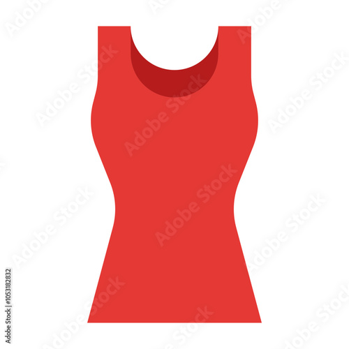 Tank Top Flat Icon Design