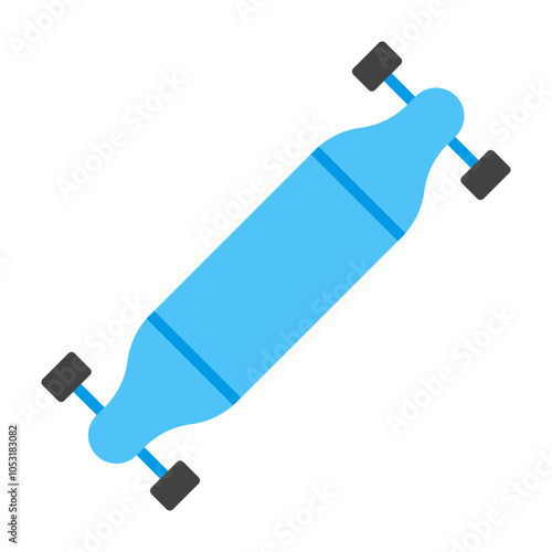 Longboard Flat Icon Design