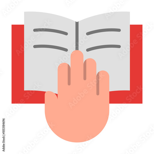 Oath Flat Icon Design