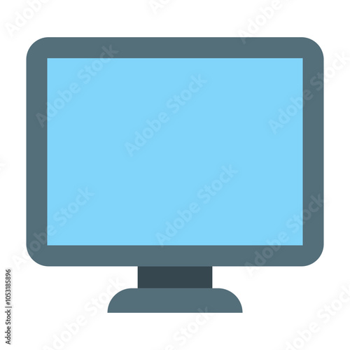 Monitor Flat Icon Design