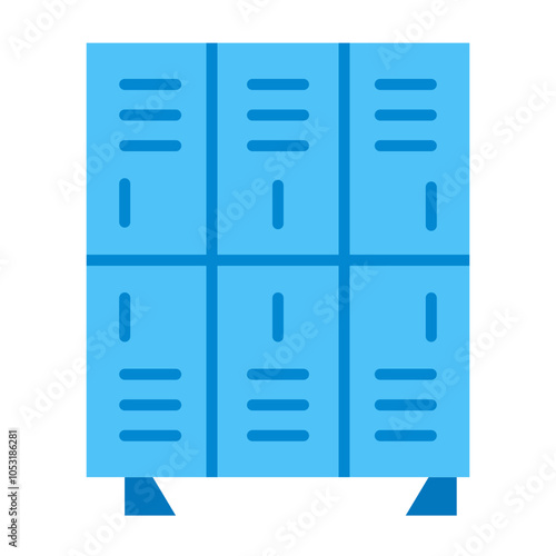 Lockers Flat Icon Design