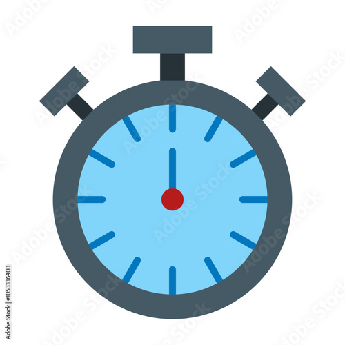 Stopwatch Flat Icon Design
