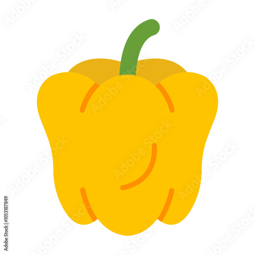Capsicum Flat Icon Design