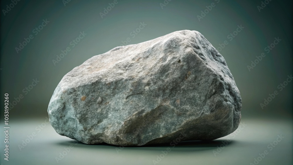 Fototapeta premium Large grey rock isolated on a solid background, rock, grey, background, lonely, isolated, stone, boulder, solid, alone, single