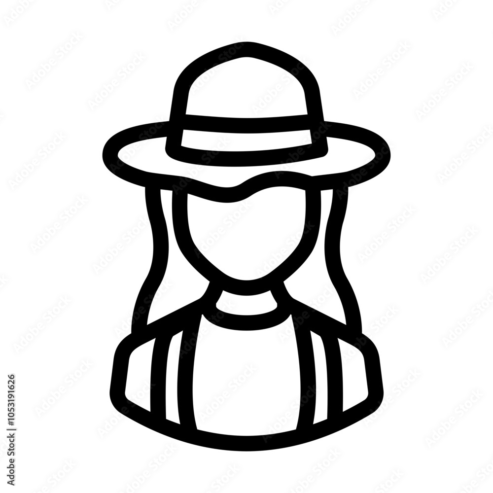 woman spring outline style woman spring outline style