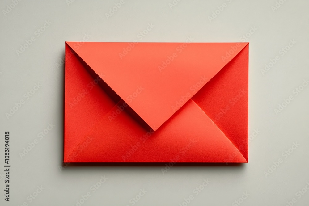 Red Envelope Mockup: Minimalist Design for Letter Writing Red Envelope Mockup: Minimalist Design for Letter Writing