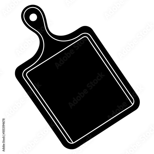 Cutting Board Silhouette vector illustration