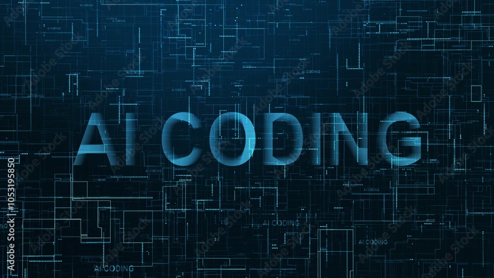 AI coding text technology data line AI coding text technology data line