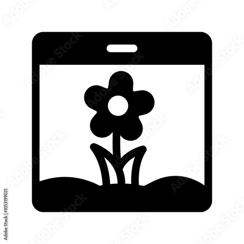 website flower spring glyph style