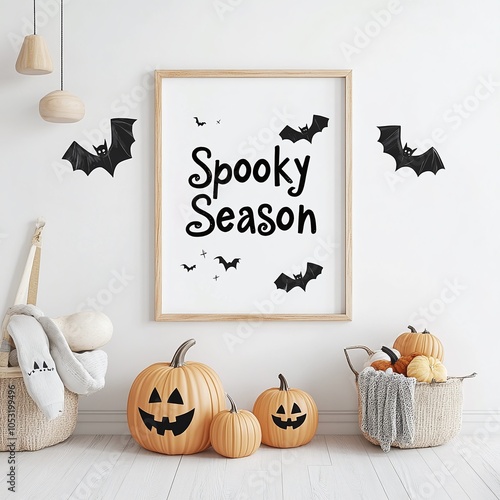 Minimalist Spooky Season Wall Art photo