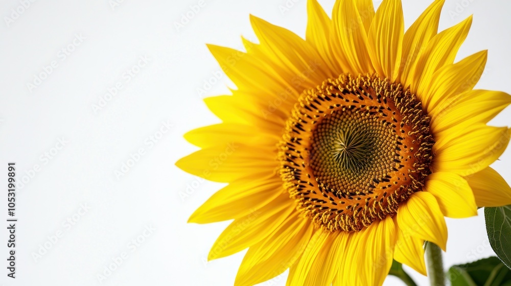 A Close-Up of a Sunflower with its Petals Spread Wide A Close-Up of a Sunflower with its Petals Spread Wide