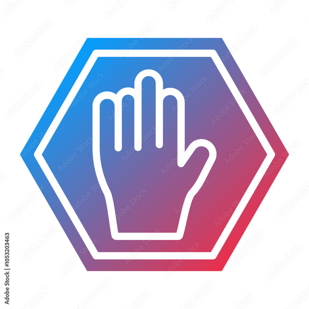 Obraz premium Stop icon style