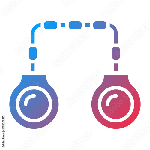 Handcuffs icon style