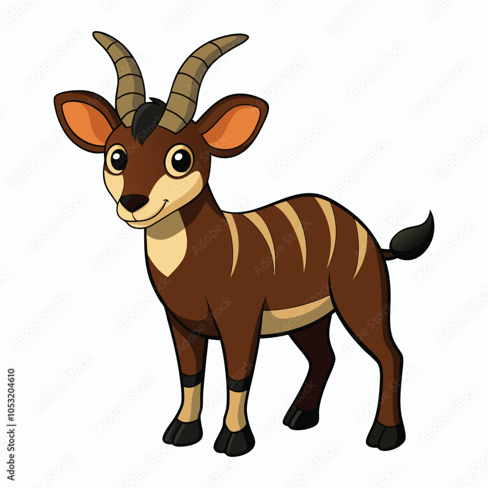 Fototapeta premium vector saola on white background