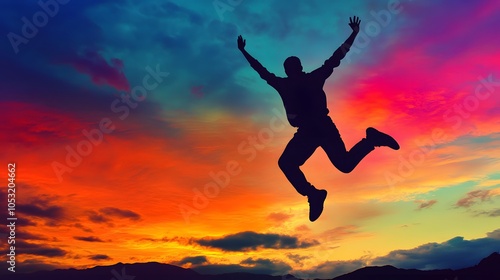 Wallpaper Mural silhouette of man.  Torontodigital.ca