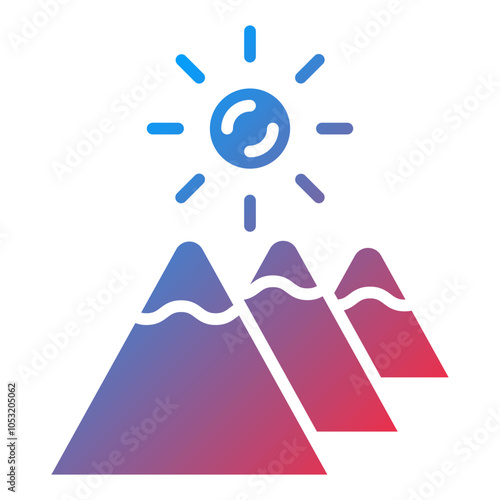 Mountains icon style