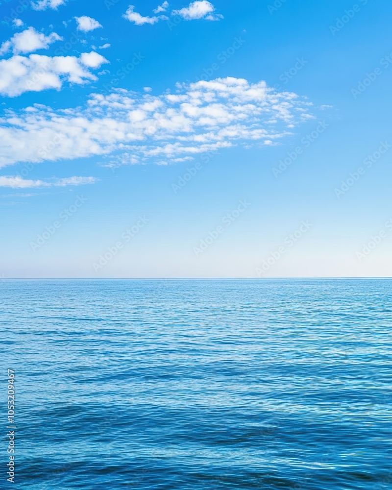 Fototapeta premium Serene Ocean View Under Blue Sky