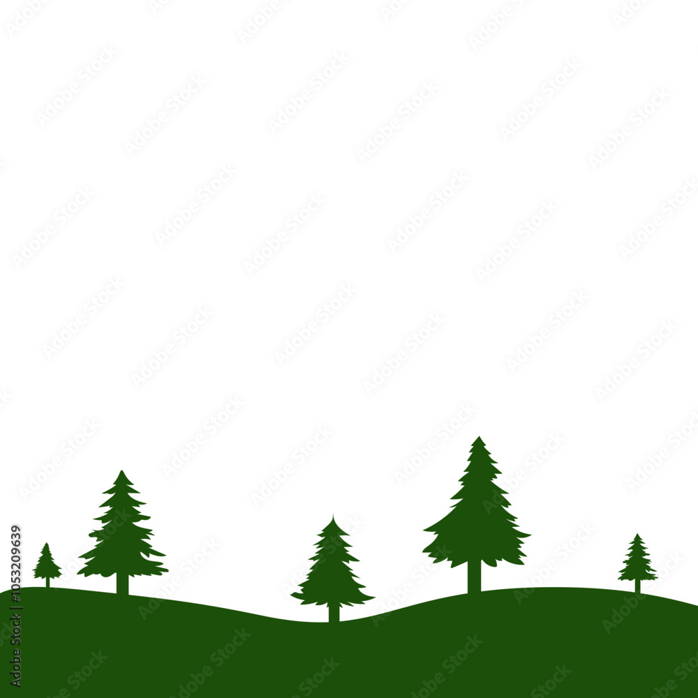 Fototapeta premium Forest Tree Silhouette
