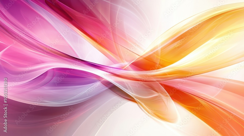 Abstract Swirling Lines in Pink, Orange, and Yellow Hues Abstract Swirling Lines in Pink, Orange, and Yellow Hues