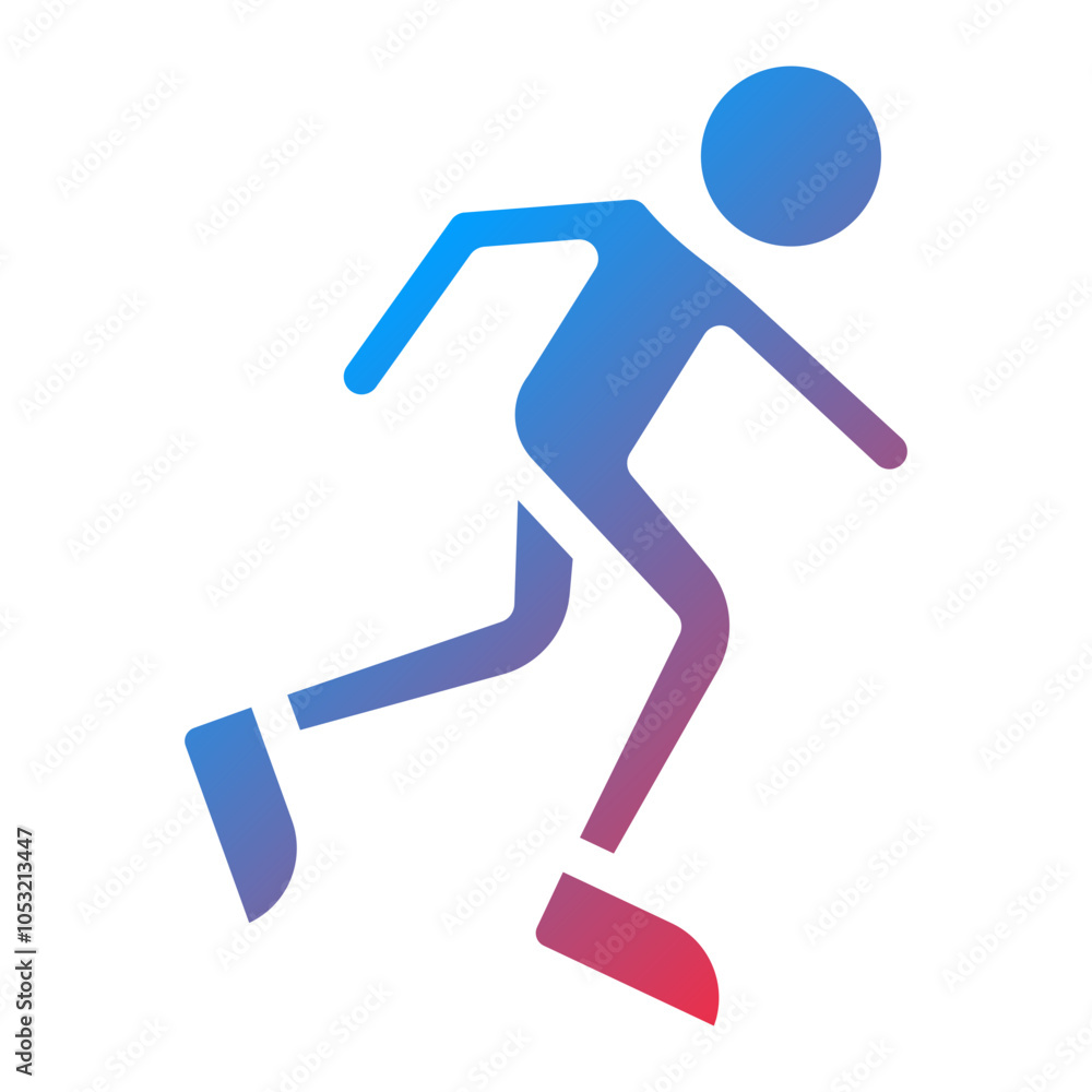 Rollerblading Race icon style Rollerblading Race icon style