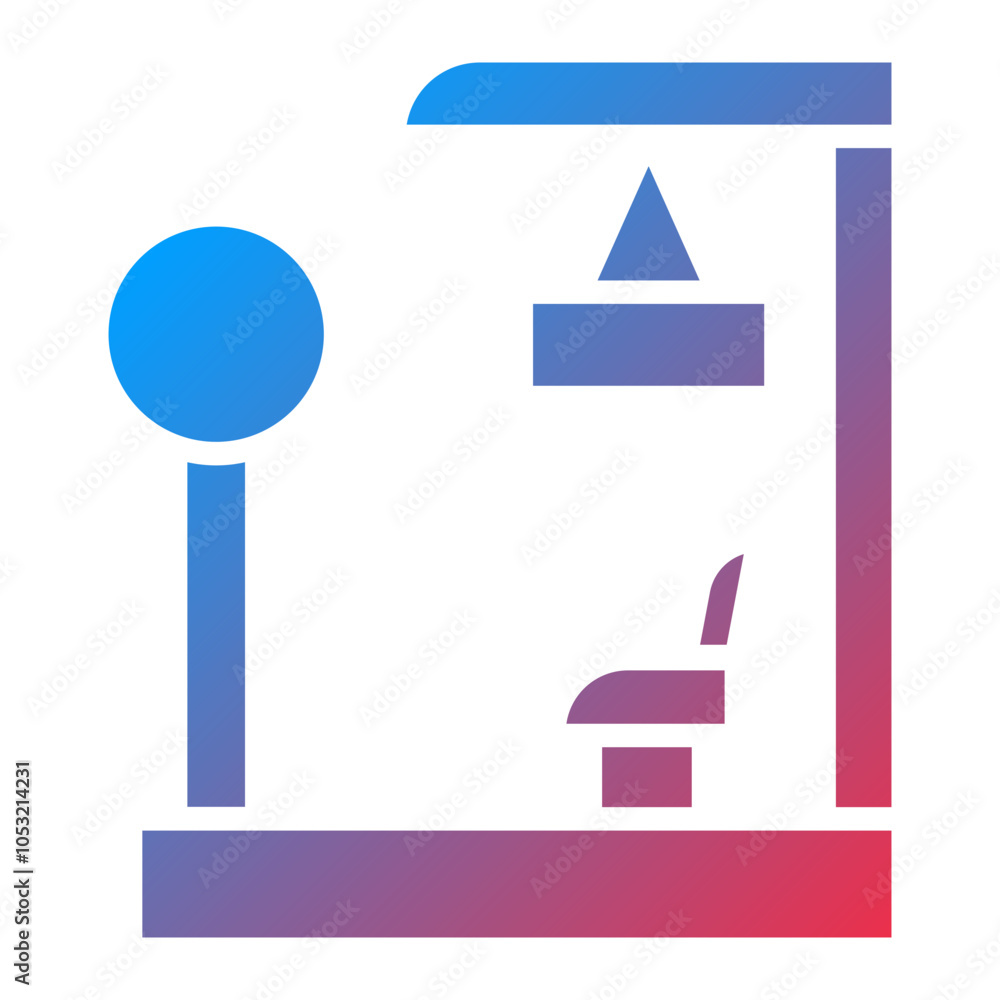Fototapeta premium Stop Train icon style