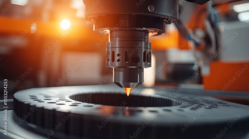 Industrial Laser Cutting Machine in Action Industrial Laser Cutting Machine in Action