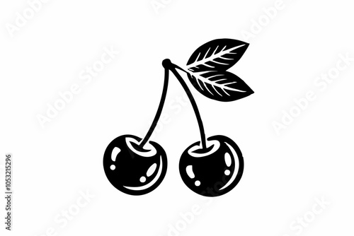 Wallpaper Mural Charming Cherry Silhouette Design Torontodigital.ca