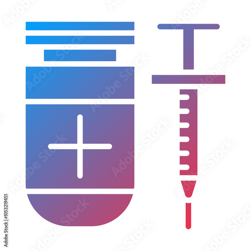 Vaccine icon style