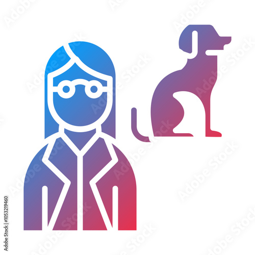 Female Vet icon style