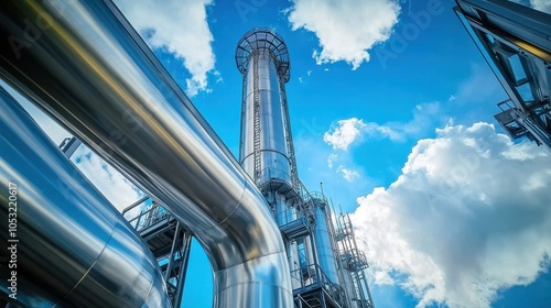 Advanced CCS facility capturing CO2 emissions from industrial sources, using geological storage to enhance green energy and reduce carbon footprint.