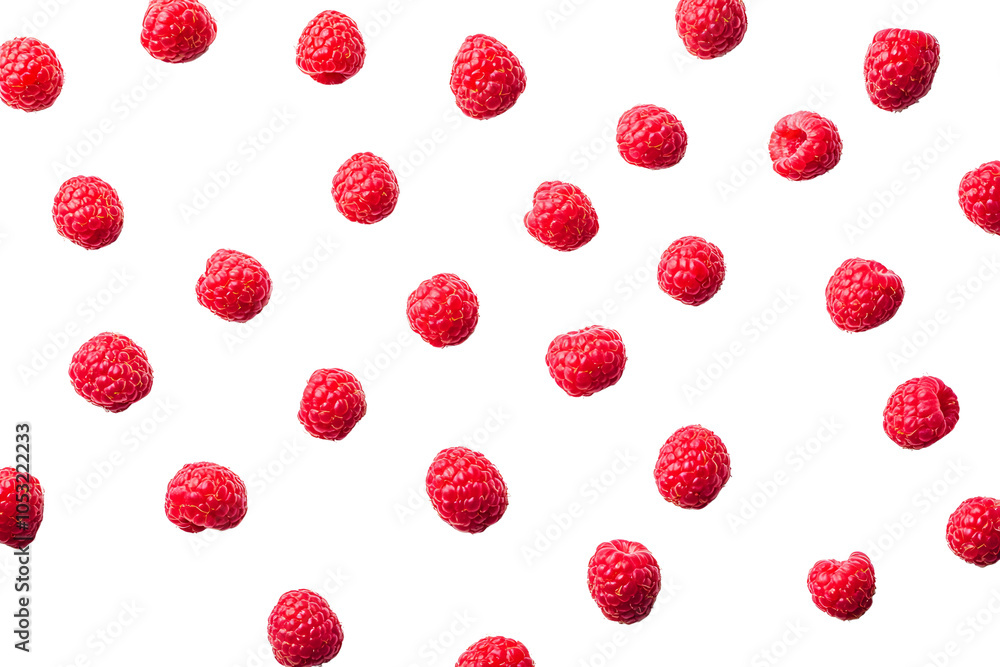 Raspberries isolated on white background. Raspberries isolated on white background.