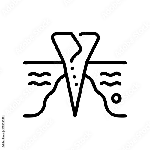 Geology Icon Line Art  Detailed Symbols of Earth Science in Minimalist Style