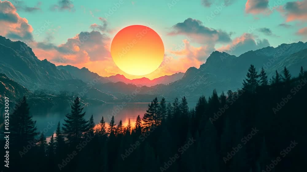 Mountains Sunset Reflection, mountain range, lake, water, sky, clouds Mountains Sunset Reflection, mountain range, lake, water, sky, clouds