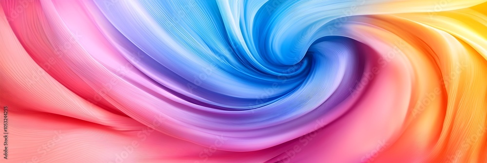 Obraz premium Vibrant Swirling Colors Blending and Transitioning in Captivating Digital Art Composition An Abstract Artwork with Soft Gradients and Fluid Movements