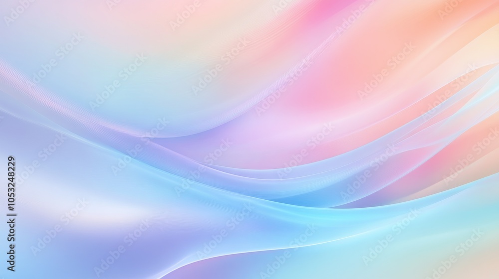 Fototapeta premium Abstract Pastel Wave Background with Soft Gradient