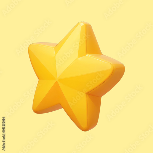 yellow star icon cartoon illustration isolated background