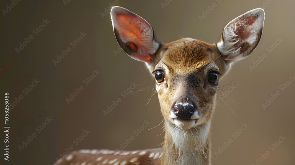 portrait of a deer, world wildlife day, copy space portrait of a deer, world wildlife day, copy space