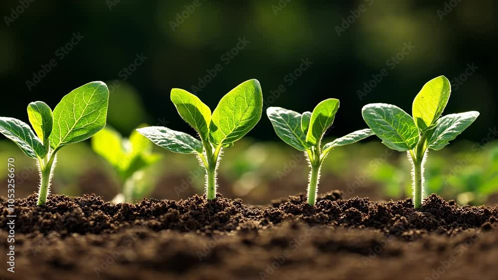 Green Seedlings Emerging from Soil, sprout, growth, plant, nature, earth Green Seedlings Emerging from Soil, sprout, growth, plant, nature, earth