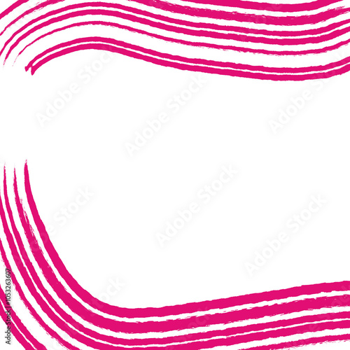 Square frames brush strokes. Set of design elements