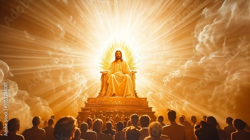 Jesus Christ Enthroned in Heaven, God, King, Lord, Savior, Messiah